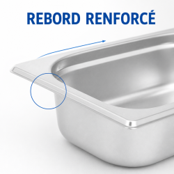 Bac Gastro GN 1/4 Inox — Gylis 65 mm — 1,8 L