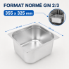 Bac Gastro GN 2/3 Inox 13 L - Gylis 150 mm