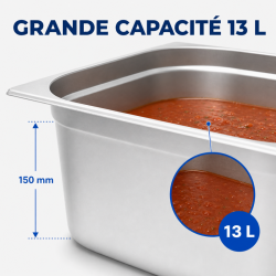 Bac Gastro GN 2/3 Inox 13 L - Gylis 150 mm