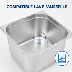 Bac Gastro GN 2/3 Inox 13 L - Gylis 150 mm