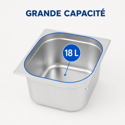 Bac Gastro GN 2/3 Inox 18 L - Gylis 200 mm