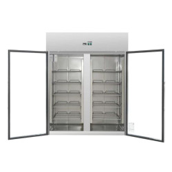 Teigiama šaldymo spinta 1400 L 2 stiklinės durys GN 2/1