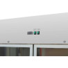 Teigiama šaldymo spinta 1400 L 2 stiklinės durys GN 2/1