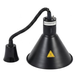 Lampe Chauffante Conique Noire avec Ampoule - Dynasteel