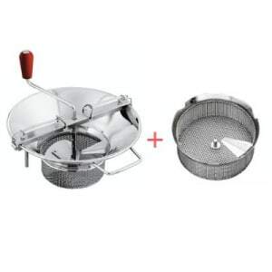 Pack Moulin à Légumes N°5 Acier Etamé - Grille Ø 4 mm Tellier