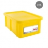 Stačiakampė dėžė 35 L + Geltonas dangtis HACCP