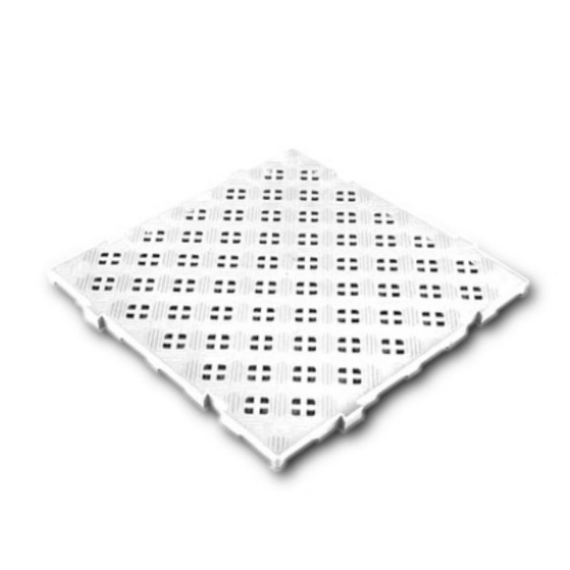 Grating 50 x 50 cm thickness 2.2 cm - Non-Slip Clickable - White Grating 50 x 50 cm thickness 2.2 cm - Non-Slip Clickable - White