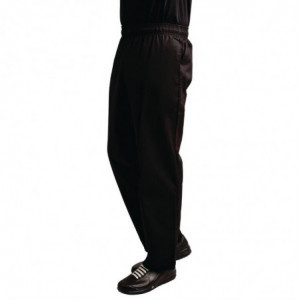 Virtuvės kelnės Easyfit juodos spalvos su Teflonu - Dydis XS - Whites Chefs Clothing - Fourniresto