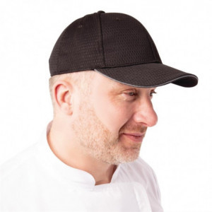 Basebolo kepurė Cool Vent juoda su pilku kraštu - universalaus dydžio - Chef Works - Fourniresto