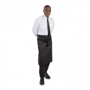 Standartinė juoda polikotono prijuostė 914 x 762 mm - Whites Chefs Clothing - Fourniresto
