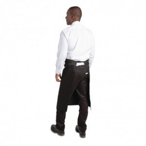Standartinė juoda polikotono prijuostė 914 x 762 mm - Whites Chefs Clothing - Fourniresto