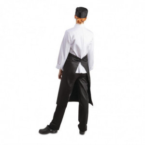 Standartinė juoda polikotono prijuostė 914 x 762 mm - Whites Chefs Clothing - Fourniresto