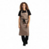 Ruda polikotono prijuostė su juosta 711 x 965 mm - Whites Chefs Clothing - Fourniresto