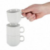 Tasse À Thé Empilable Blanche Whiteware 200 Ml Ø 80 Mm - Lot De 12 - Olympia - Fourniresto