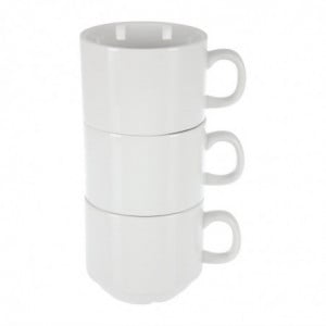 Tasse Empilable Blanche Whiteware 200 Ml Ø 80 Mm - Lot De 12 - Olympia - Fourniresto