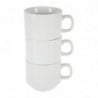 Tasse Empilable Blanche Whiteware 200 Ml Ø 80 Mm - Lot De 12 - Olympia - Fourniresto
