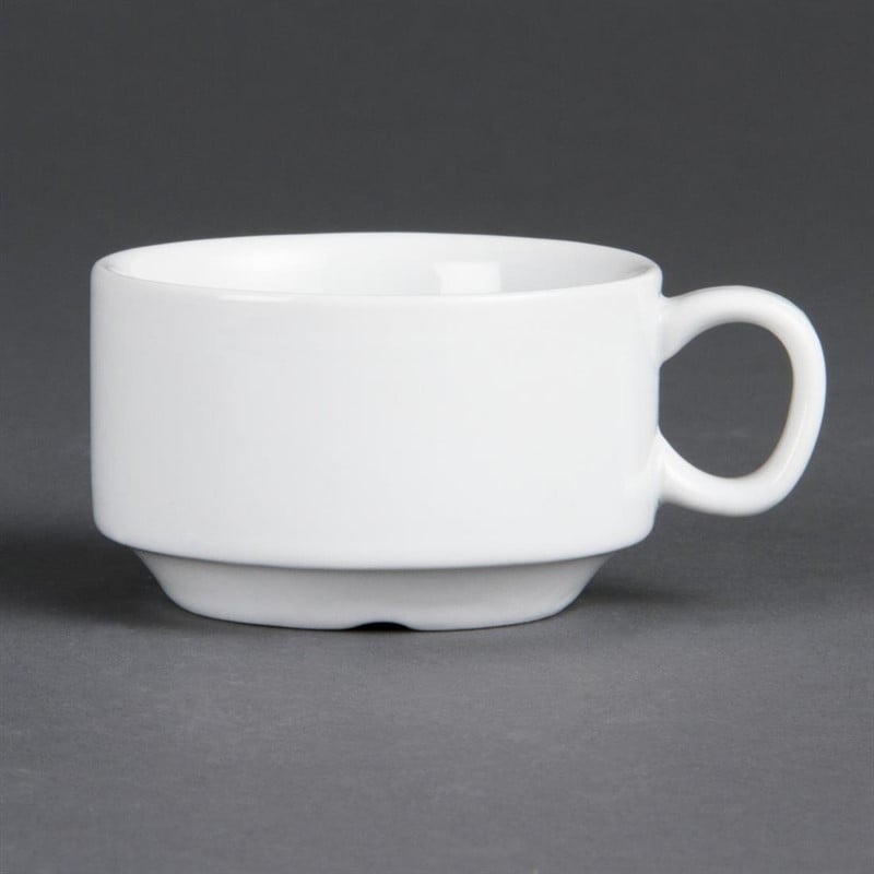 Tasse À Espresso Empilable Blanche 85 Ml Ø 80 Mm - Lot De 12 - Olympia - Fourniresto