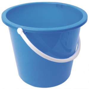 Mėlynas plastikinis apvalus 10 l kibiras - Jantex - Fourniresto