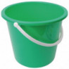 Apskritas žalias plastikinis 10 l kibiras - Jantex - Fourniresto