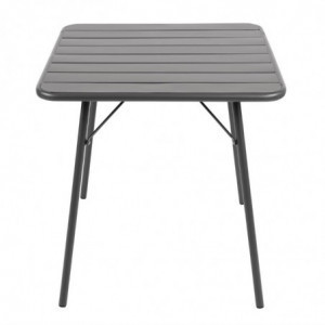 Plokščioji pilkųjų lankų stalas iš plieno 700 x 700 mm - Bolero - Fourniresto