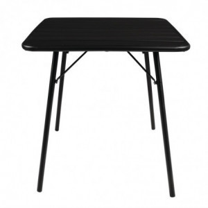Kvadratinis juodas plieninis grotelis 700 x 700 mm - Bolero - Fourniresto