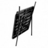 Kvadratinis juodas plieninis grotelis 700 x 700 mm - Bolero - Fourniresto