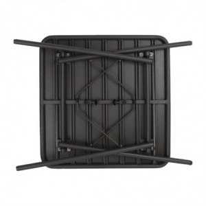 Kvadratinis juodas plieninis grotelis 700 x 700 mm - Bolero - Fourniresto