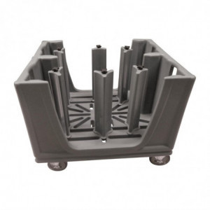 Reguliuojamas lėkštų vežimėlis mėlyna skiedra 45-60 lėkštės - Cambro - Fourniresto