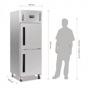Šaldytuvas su teigiamu temperatūros režimu, 2 durimis GN 2/1, serija G, 600 L - Polar - Fourniresto