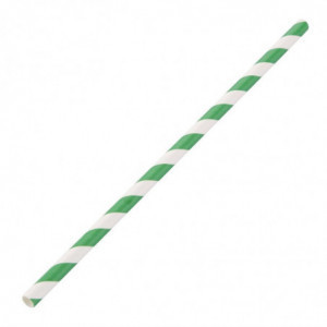 Popierinės mėlynos ir baltos juostelės kompostuojamos šiaudai 210 mm - 250 vnt. - Fiesta Green - Fourniresto