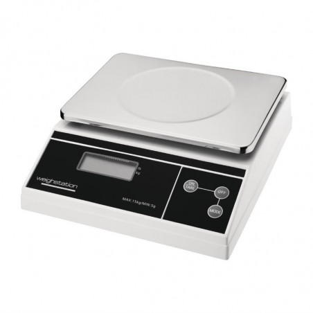 Elektroninė svarstykė su plokštele - 15 kg - FourniResto - Fourniresto