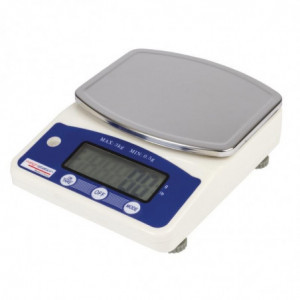 Elektroninė svarstykė su plokštele - 3 kg - FourniResto - Fourniresto