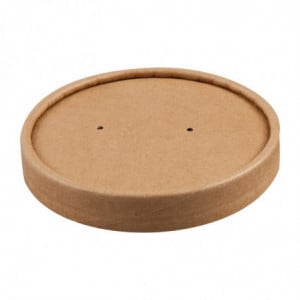 Lids for Microwaveable Recyclable Kraft Soup Bowls 225ml and 350ml - Pack of 500 - Colpac