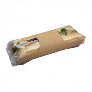 Pakavimo maišeliai Baguette Kraft perdirbami su segtuku - 500 vnt. - Colpac