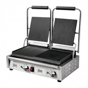 Grilis su dvigubu lygiu paviršiumi kairėje ir grioveliu dešinėje - Buffalo