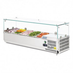 Šaldytuvas su ingredientų vitrina G serija - 5 x GN 1/4 - Polar - Fourniresto