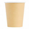 Disposable Cups Hot Drinks Brown - 225ml - Pack of 50 - Fiesta