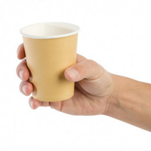 Vienkartiniai puodeliai karštiems gėrimams rudi - 225ml - 50 vnt. - Fiesta