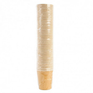 Disposable Cups Hot Drinks Brown - 225ml - Pack of 50 - Fiesta