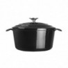 Apskrita juoda puodas - 3,2 l - Vogue