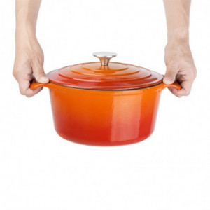 Didelis apvalus oranžinis puodas - 4 l - Vogue