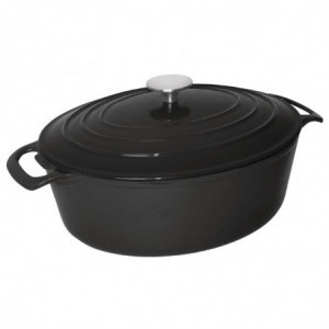 Didelis ovalus juodas puodas - 6 l - Vogue