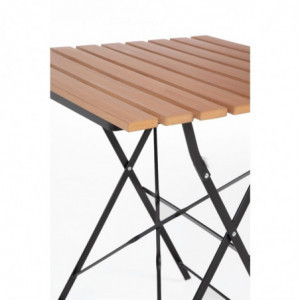 Kvadratinis bistros stalo imitacijos medžio - 600 mm - Bolero - Fourniresto