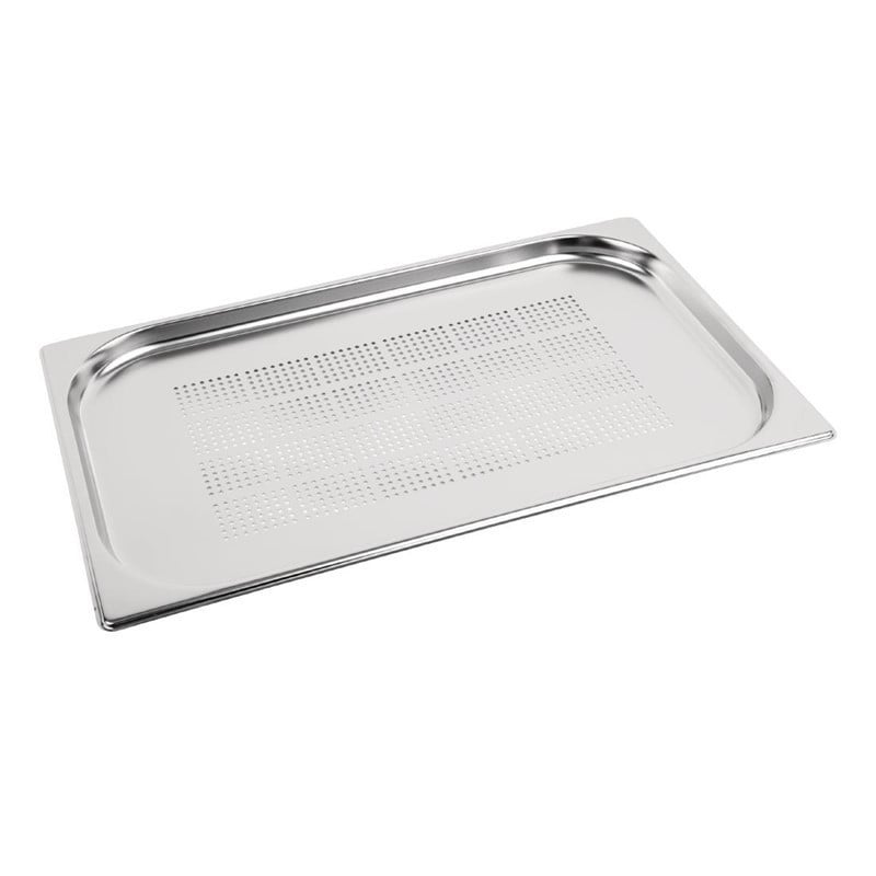 Bac Gastronorme nerūdijančio plieno perforuotas GN 1/1 150mm - Vogue - Fourniresto