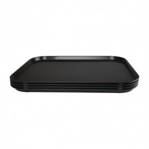 Juodos spalvos savitarnos lėkštė 450 x 350 mm - Olympia KRISTALLON - Fourniresto