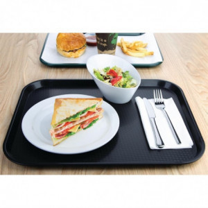 Juodos spalvos savitarnos lėkštė 450 x 350 mm - Olympia KRISTALLON - Fourniresto