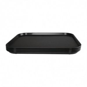 Juodos spalvos savitarnos lėkštė 450 x 350 mm - Olympia KRISTALLON - Fourniresto