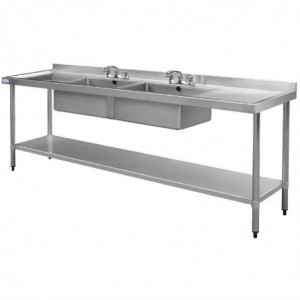 Plieno nerūdijančio plieno kriauklė - I 2400 x G 600 mm - Vogue