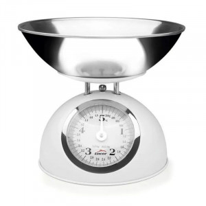 Mechanical Retro White Scale with Stainless Steel Tray - Capacity 5 Kg - Lacor