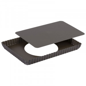 Moule à Tarte Cannelé à Fond Mobile - 290 x 205 mm - TELLIER